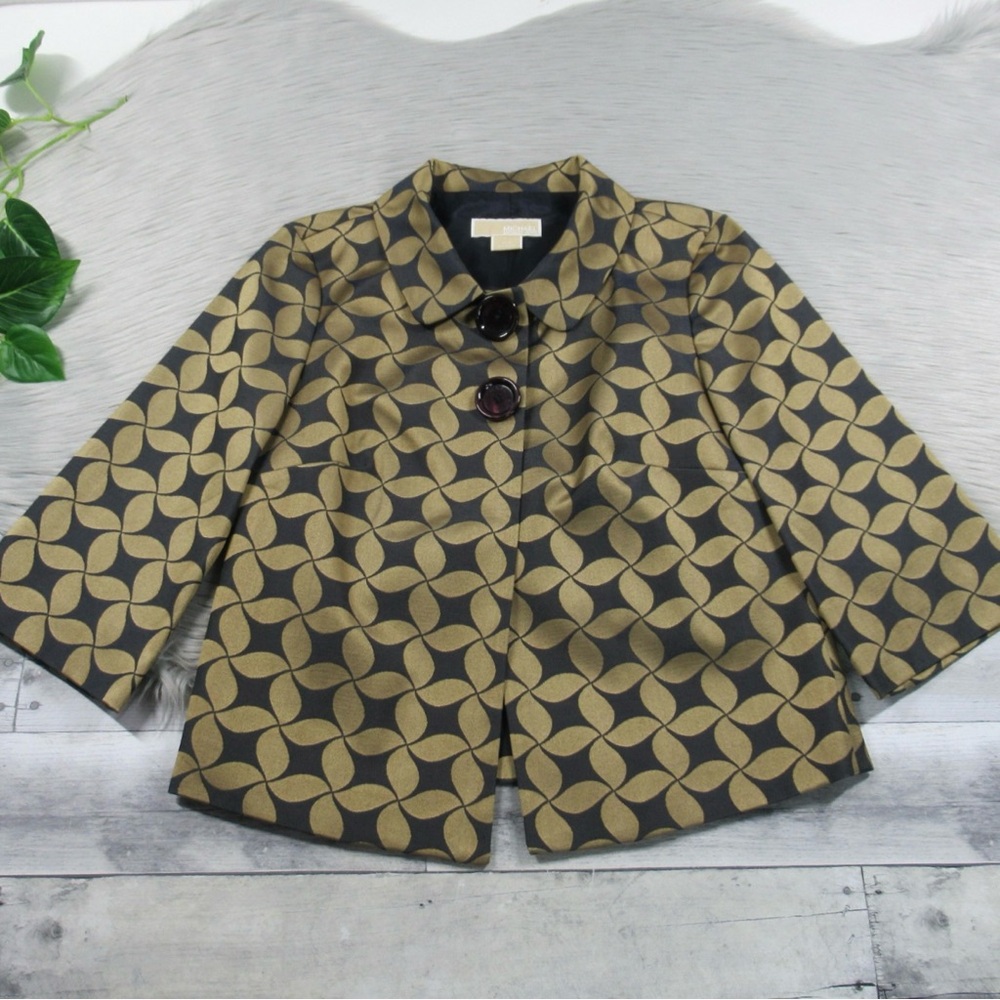Michael Kors Geometric Pattern Cropped Bolero Jac… - image 4